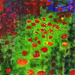 Mohn im Wind / Dancing poppys::Acryl auf Leinwand / Acrylic on canvas, 100 x 100 cm