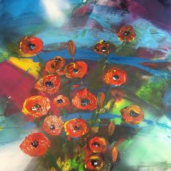 Beautiful poppys::Acryl auf Leinwand / Acrylic on canvas, 80 x 80 cm