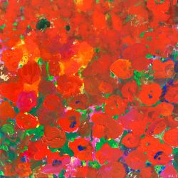 Rotes Mohnmeer / Sea of poppys::Acryl auf Leinwand / Acrylic on canvas, 80 x 80 cm