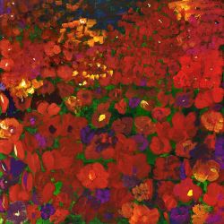 Red dreams::Acryl auf Leinwand / Acrylic on canvas, 80 x 80 cm