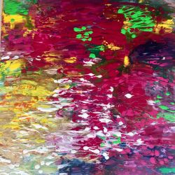 Reflection in the water::Acryl auf Leinwand 80x80 cm /Acrylic on canvas 80x80 cm