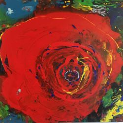 Red Passion::Acryl auf Leinwand / Acrylic on canvas, 80 x 80 cm